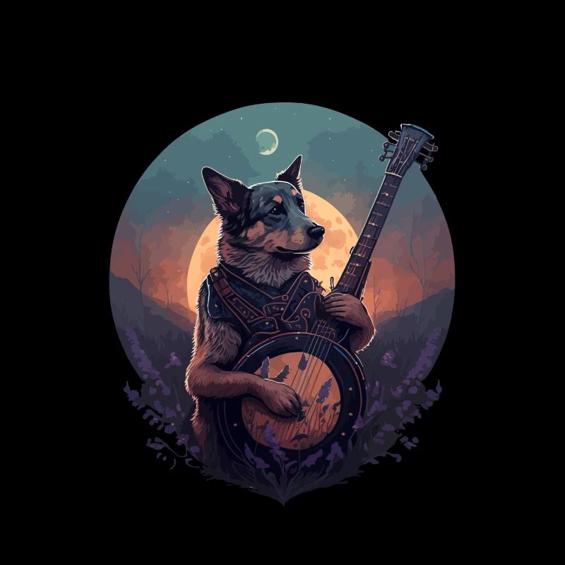 Banjo Playing Dog 