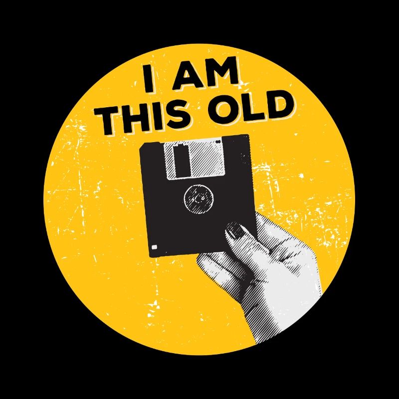 I am this old floppy disk 80s retro