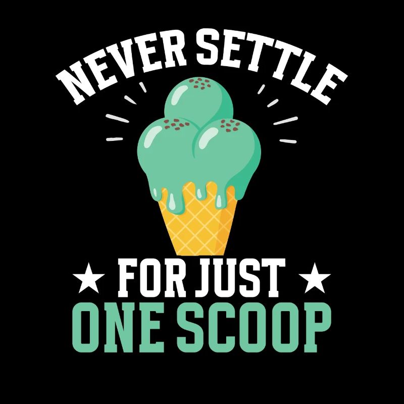 Mint Chocolate Chip Cream Scoop Fresh Mint