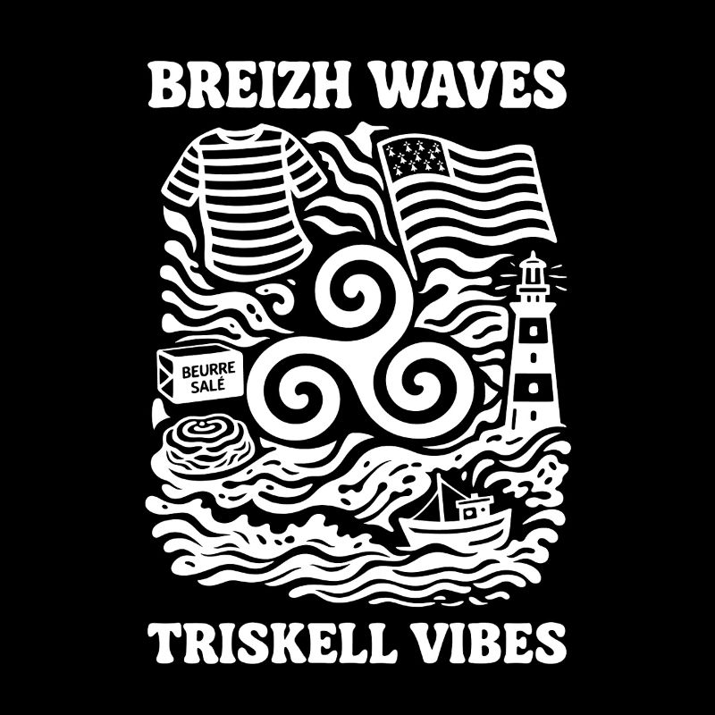 Bretagne Triskell vages Design Breton Marin