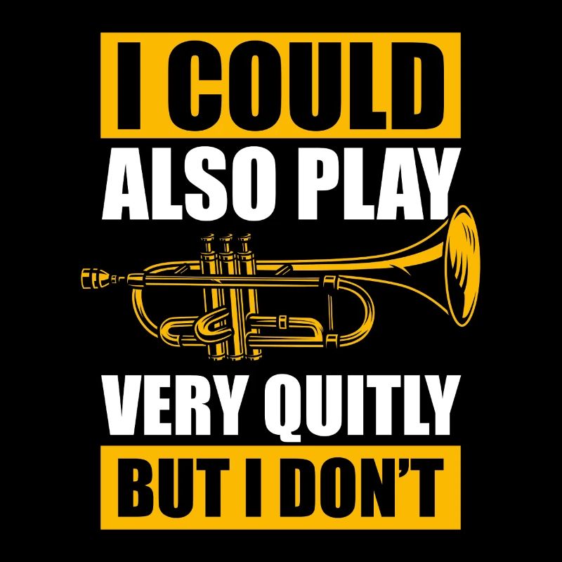 Play very quitly trumpet player