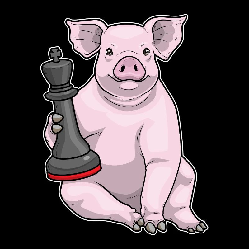Schwein Schachfigur König Schach