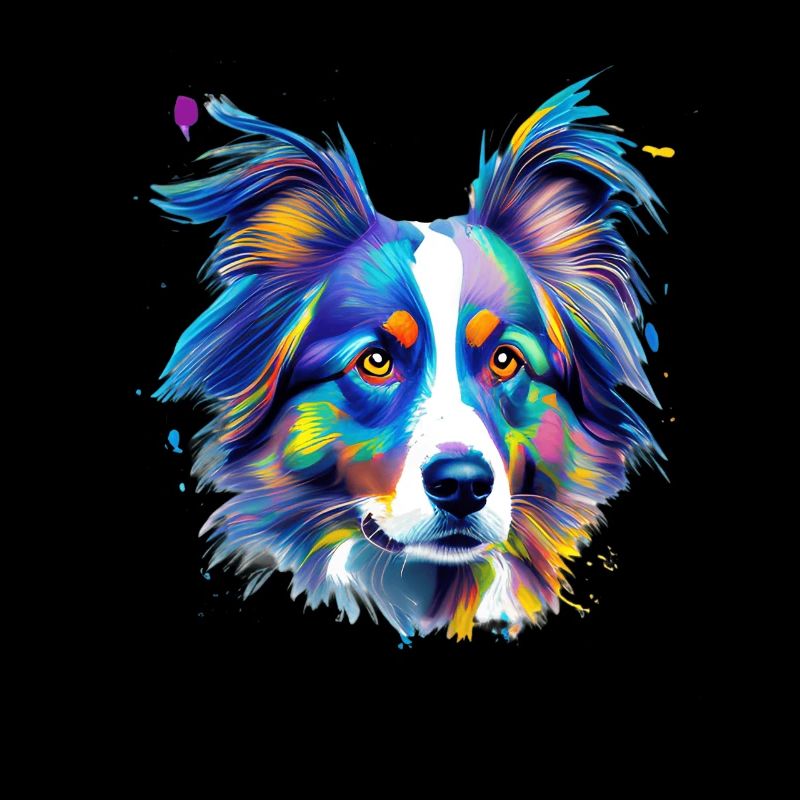 Australian Shepherd Aussie Hund Farbenfrohe Kunst