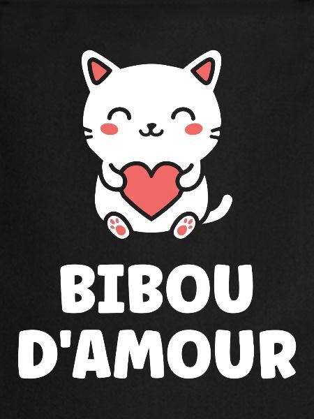 Chat cœur Bibou d'amour