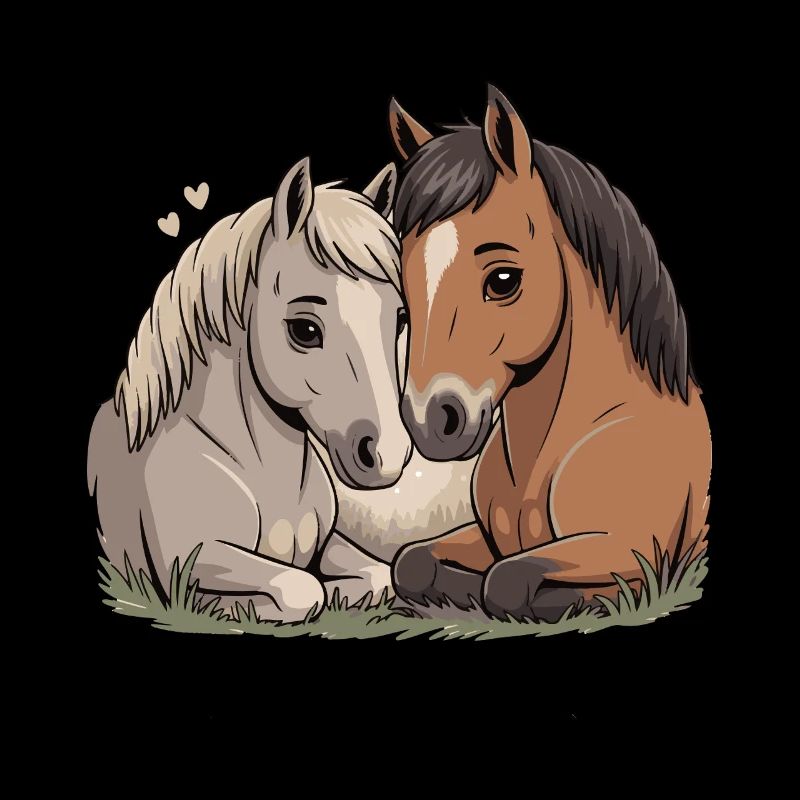 Pferd Paar Valentinstag