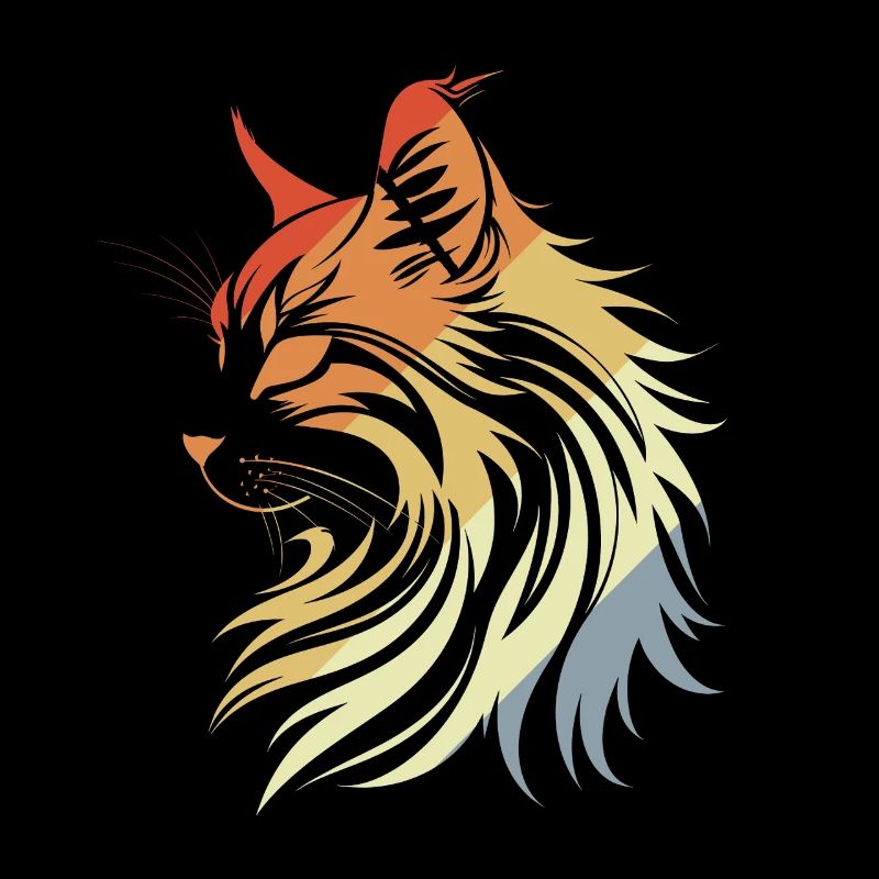 Style rétro du chat