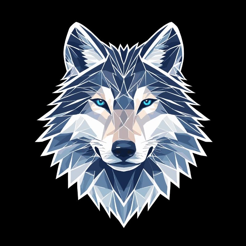 Geometrischer Wolf - Moderner Geometrischer Wolf 