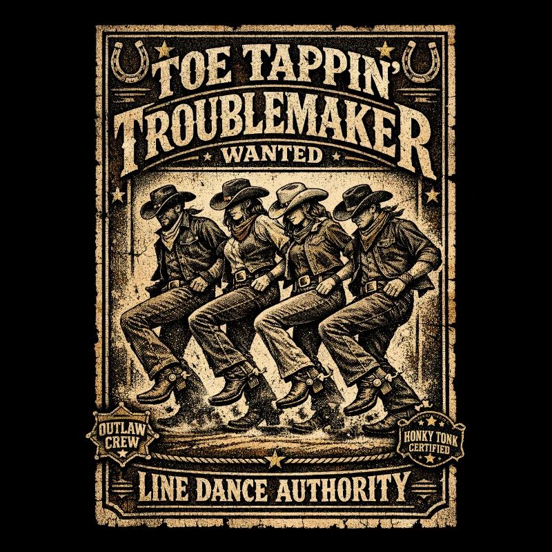 Line Dance Line Dancer Toe Tappin Troublemaker