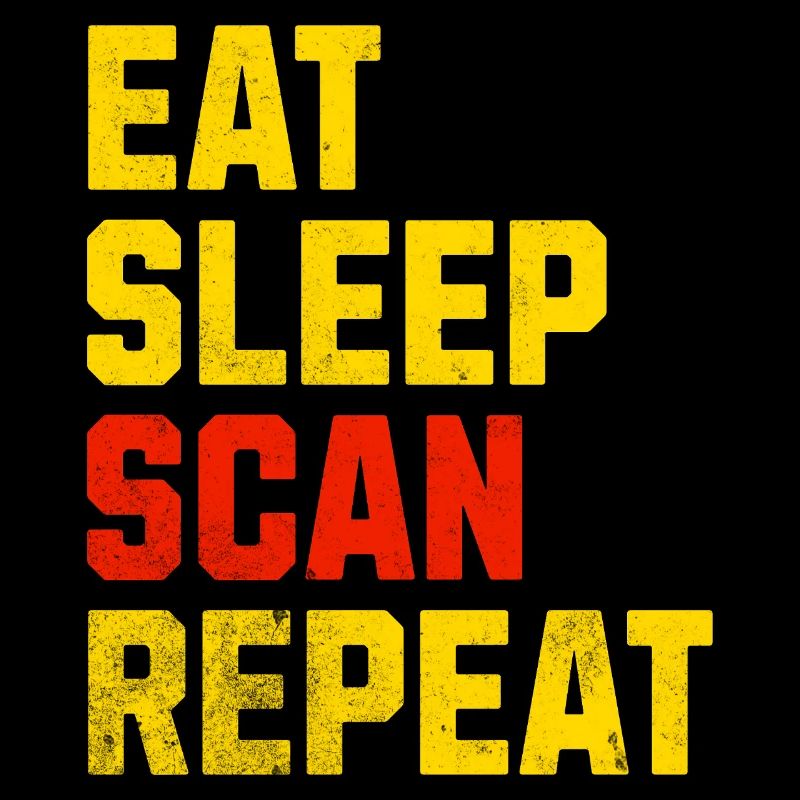 Geschenk T-Shirt Verkäufer EAT SLEEP SCAN REPEAT