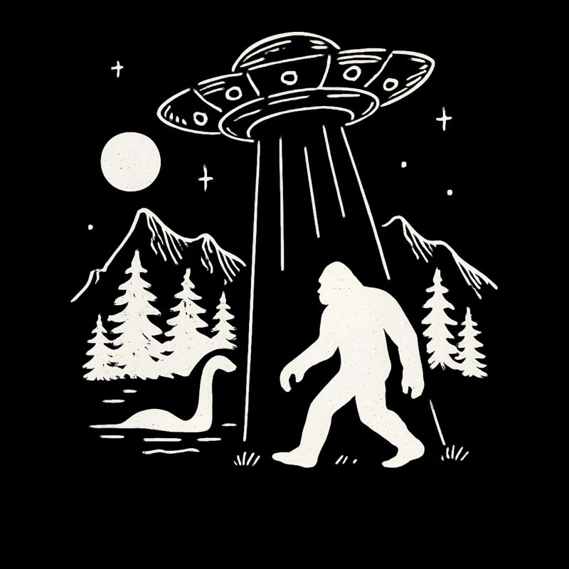 Bigfoot Alien Abduction Sasquatch UFO Spaceship