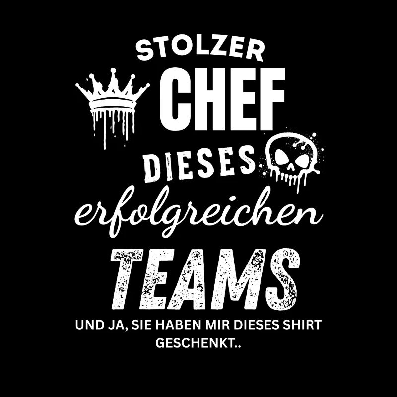 Stolzer Chef des erfolgreichen Teams Chef Geschenk