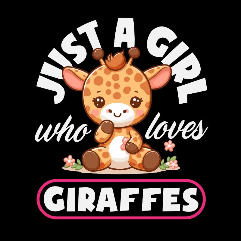 Nur ein Mädchen das Giraffen liebt