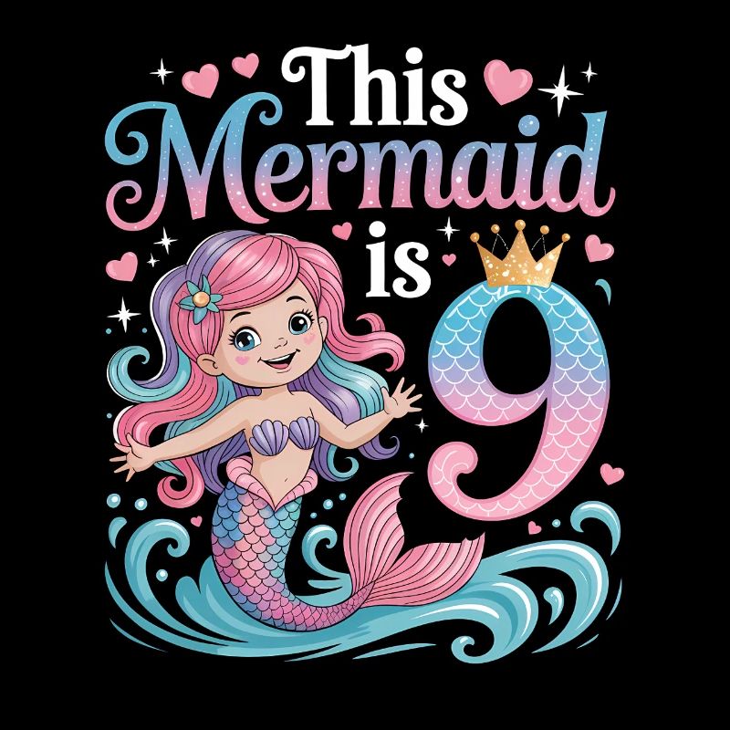 Mermaid 9th Birthday 9 Years
