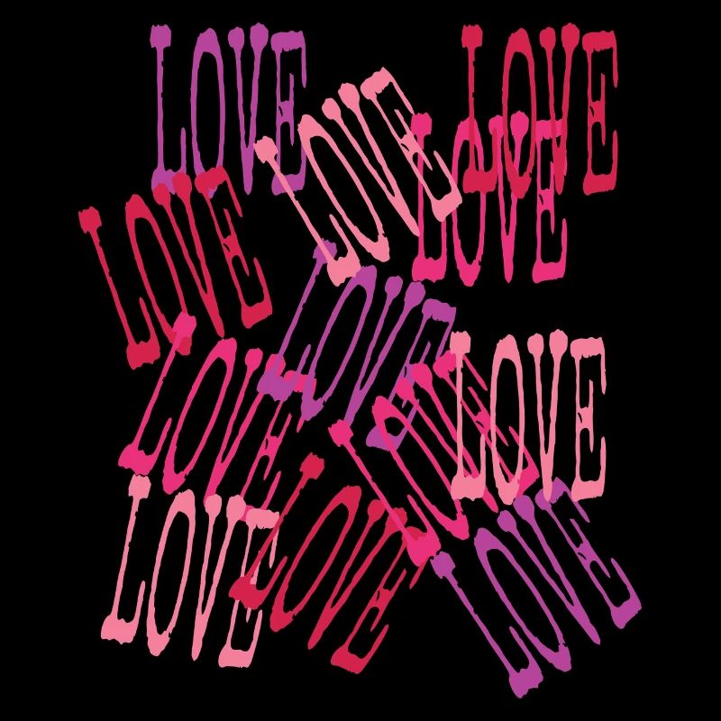 Love en Cascade Lettrage Romantique