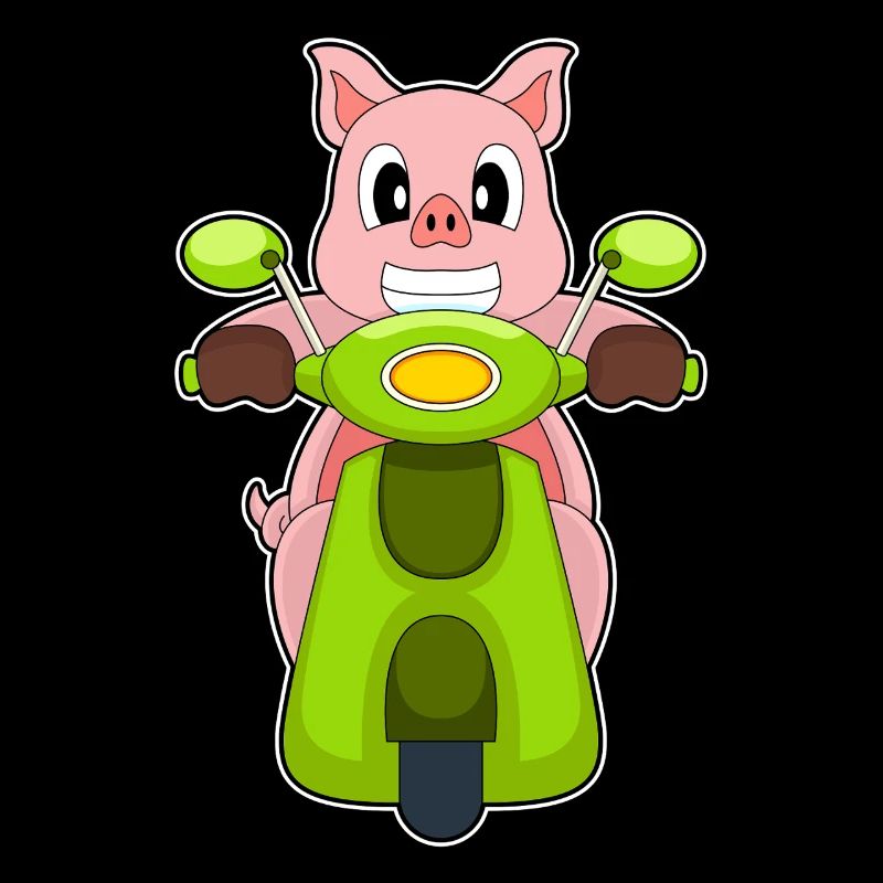 Schwein Motorroller