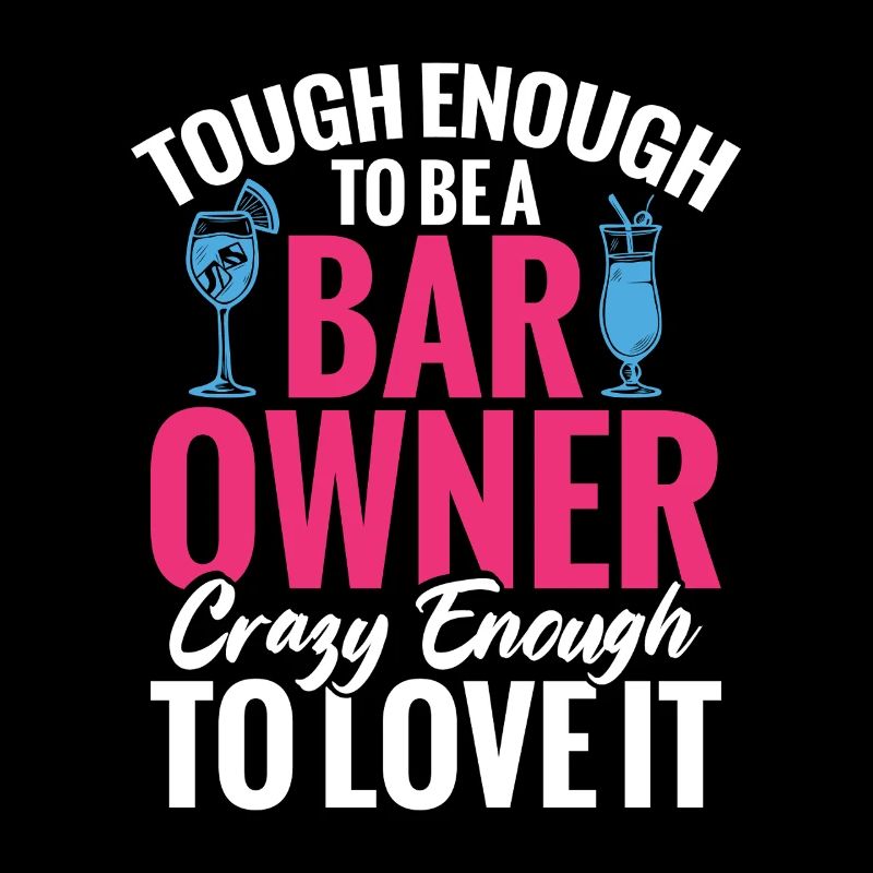 Propriétaire de bar Barmaid Verre à cocktail Serveuse