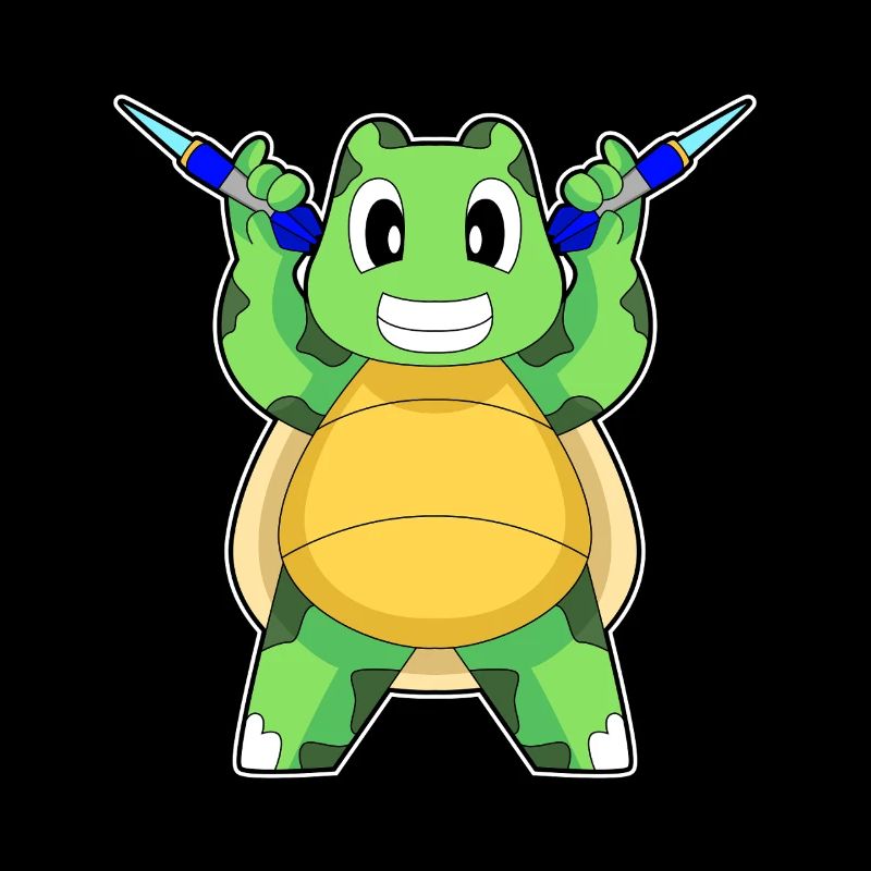 Sport de fléchettes Tortue