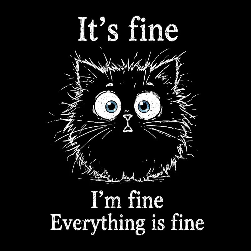 It's Fine I'm Fine Everything is Fine Katzen