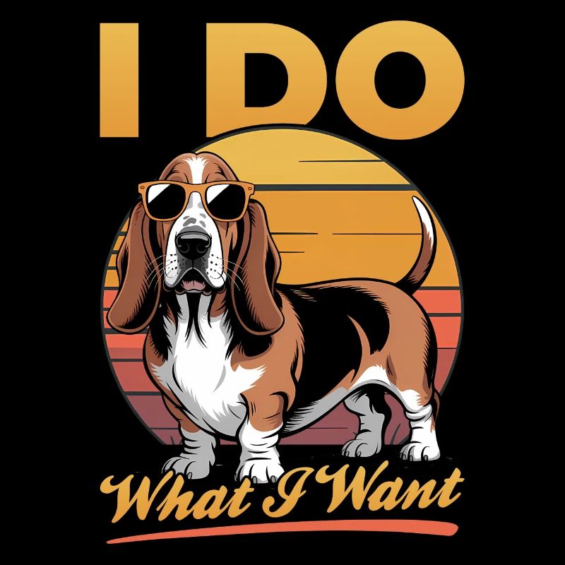 Basset Hound de race de chien drôle