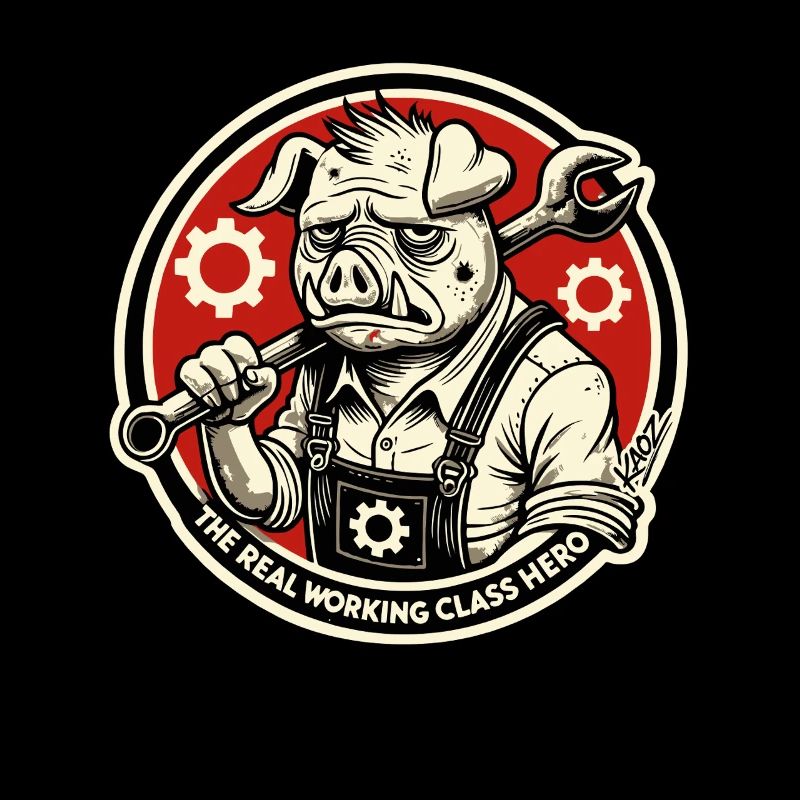 Echtes Heldenschwein der Arbeiterklasse