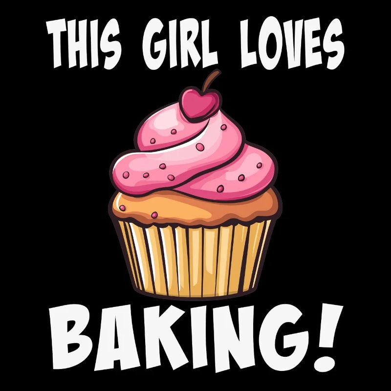 Dieses Mädchen liebt Backen Cupcake
