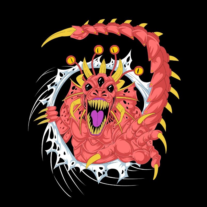 T-shirt 3D Alien Monster