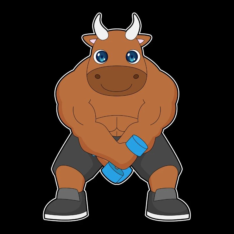 Bodybuilder Taurus Bodybuilding avec haltères