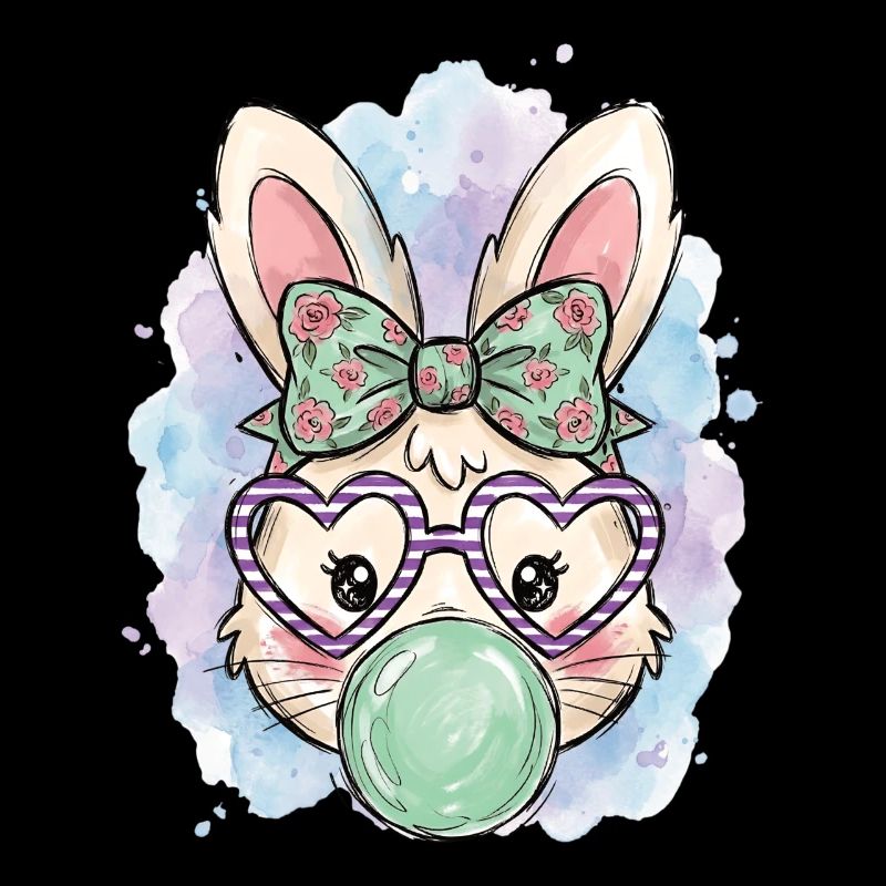 Lapin à lunettes Lapin chewing-gum