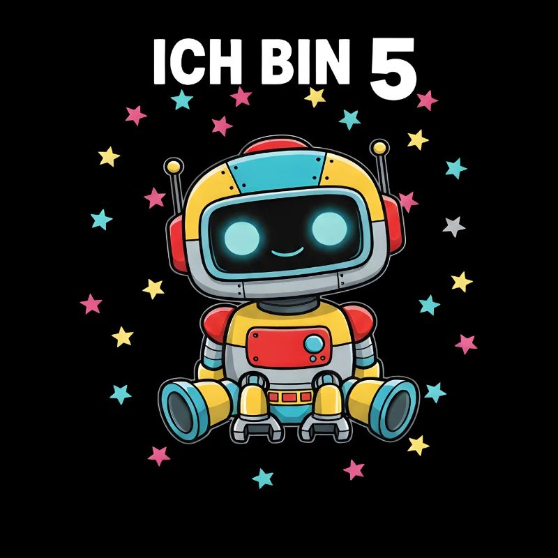 Ich bin 5 - Süßes Roboter zum 5. Geburtstag