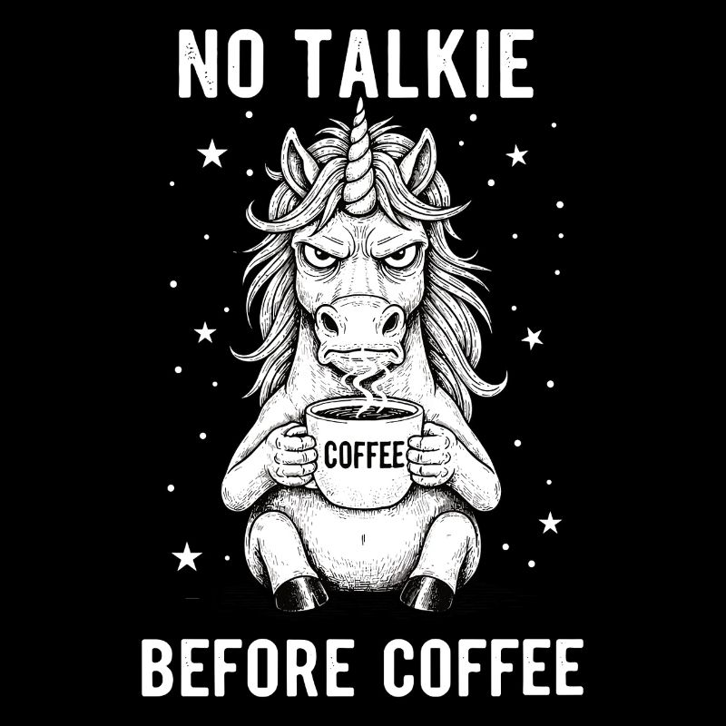 Pas de conversation devant une licorne amoureuse du café