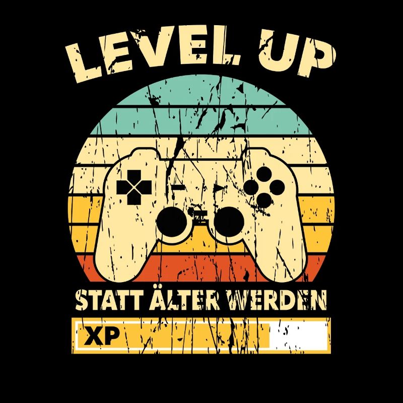 Level Up Retro Controller XP Geburtstag