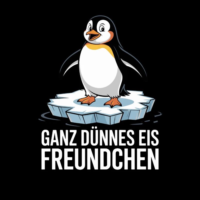  Ganz Dünnes Eis Freundchen Lustiger Pinguin