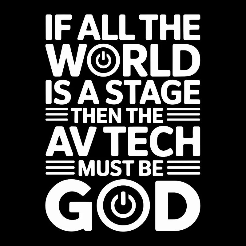 AV Tech God on stage