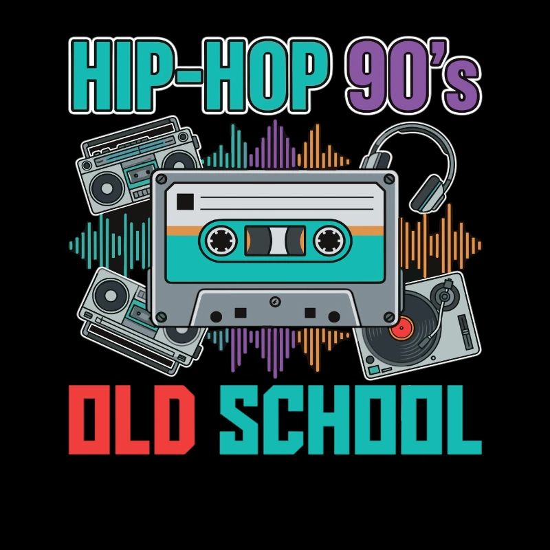 Hip Hop 90s Oldschool Retro Cassette