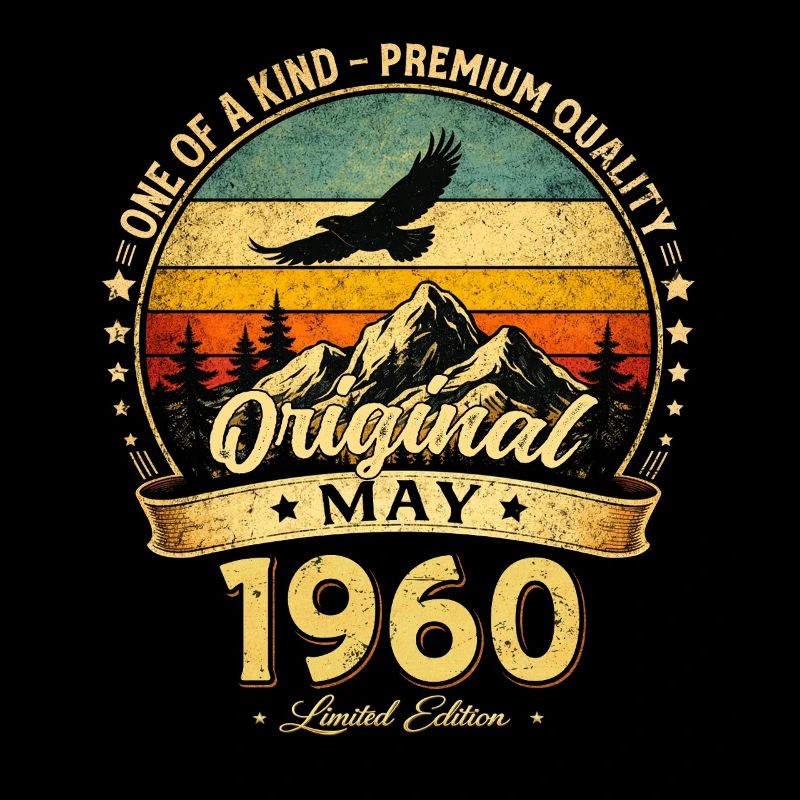 66. Geburtstag Geschenk Mann Original Mai 1960