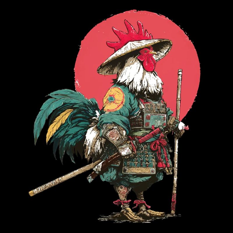 Rooster Samurai in Armour