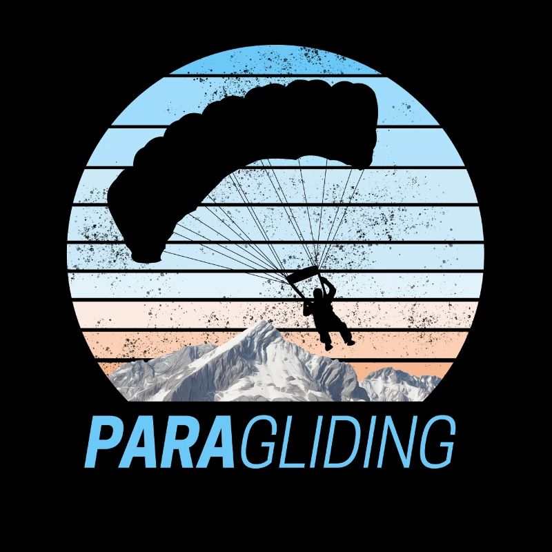 Paragliding Vintage Gleitschirmfliegen Design