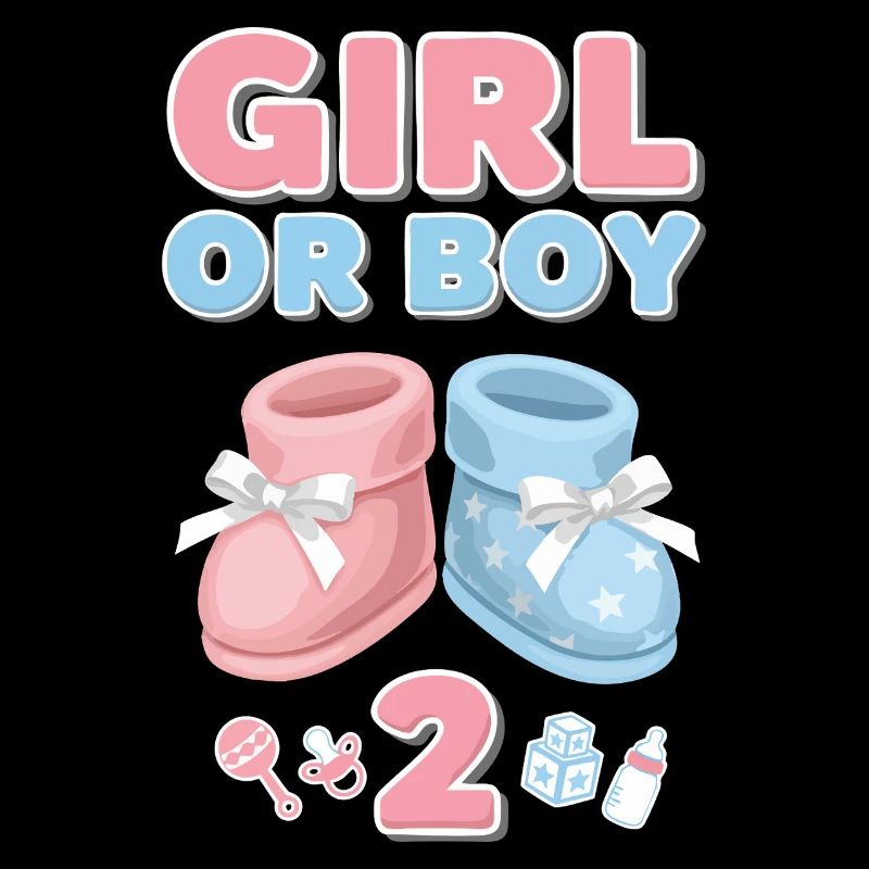 Gender Reveal Mädchen oder Junge 2 Babyparty-Baby