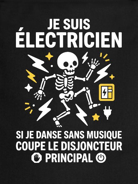 Électricien danse squelette éclair