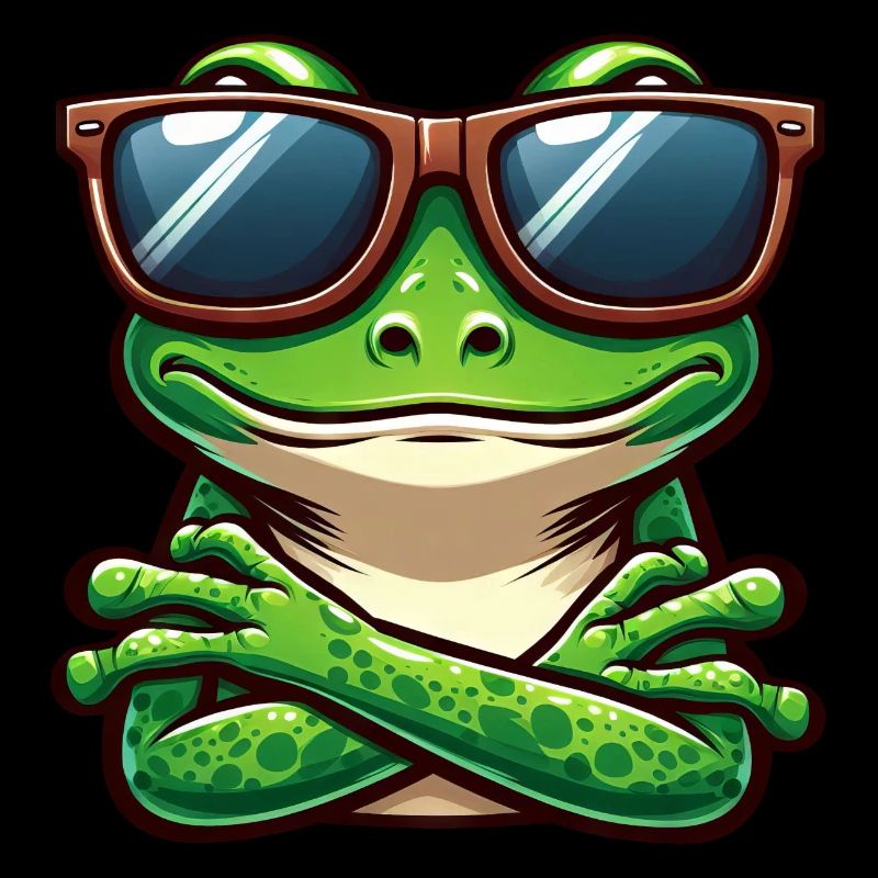 Cool Frog Toad Toad Sunglasses Cartoon