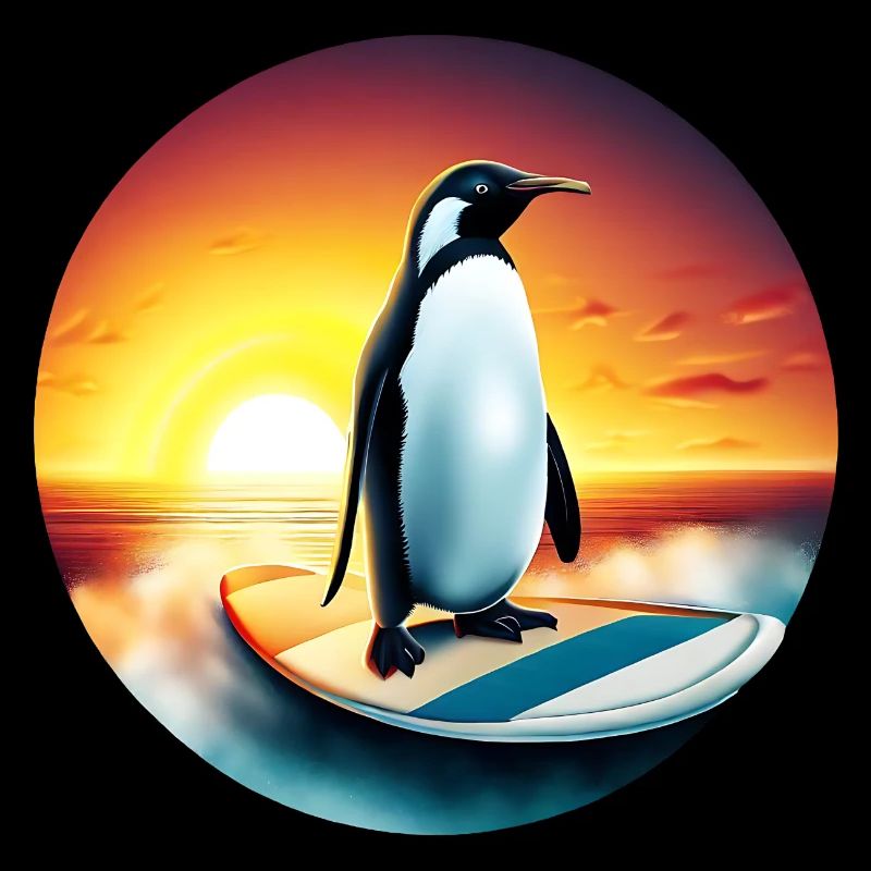 Penguin Surfer