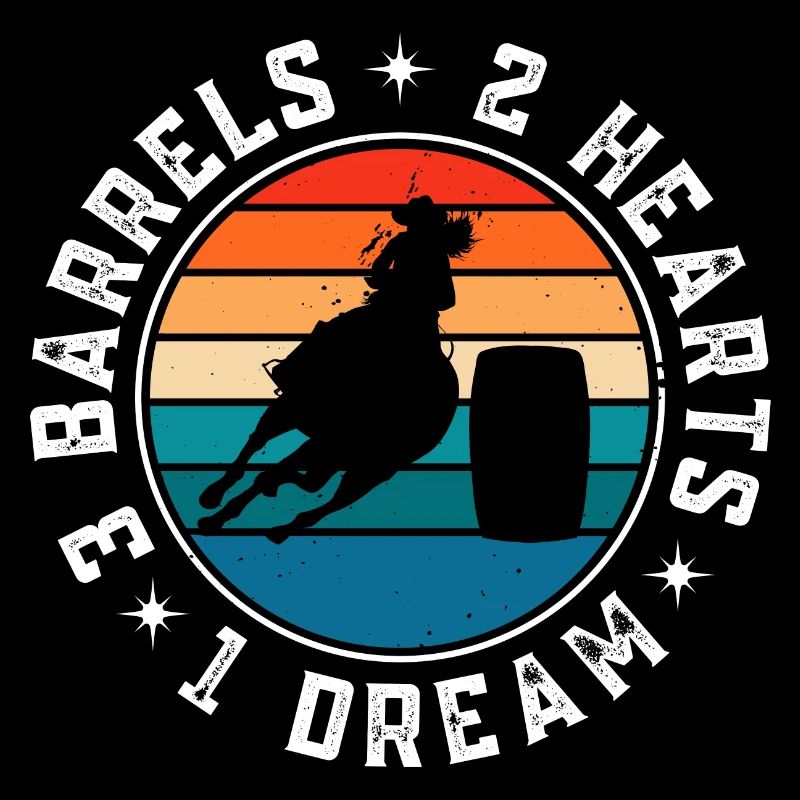 Cheval de course de barils de rodéo