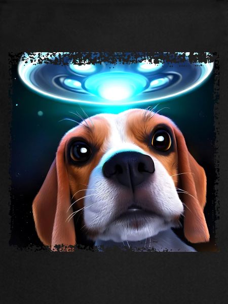 UFO selfie with beagle
