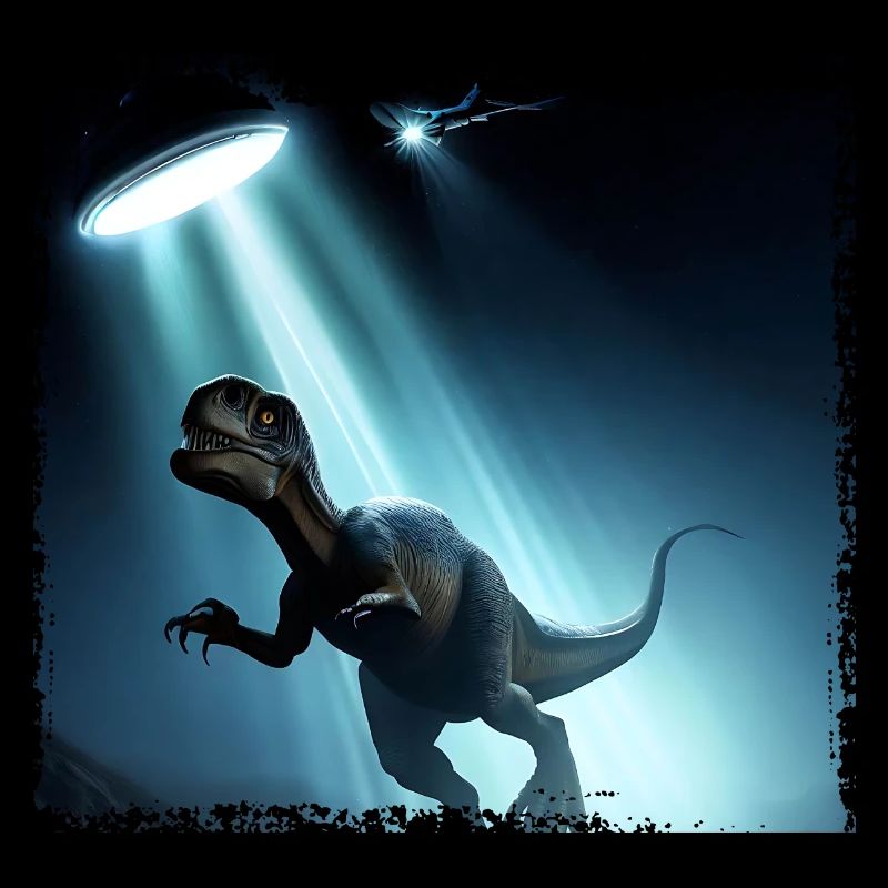 UFO meets dinosaur