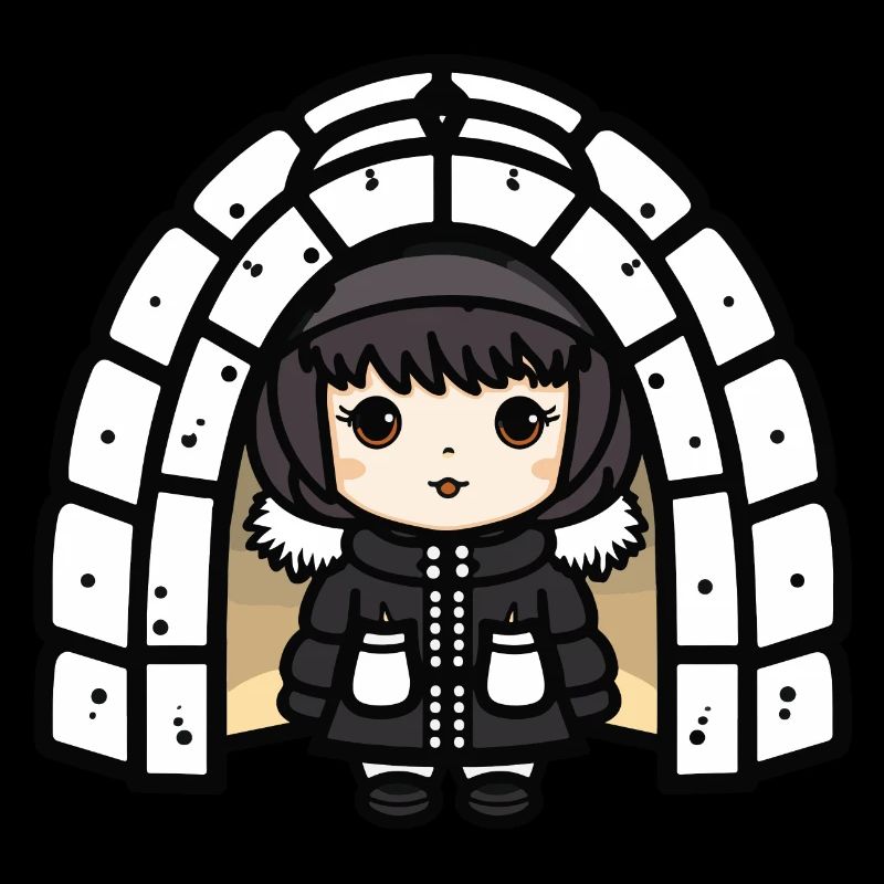 Igloo Eskimo Bande dessinée d’hiver