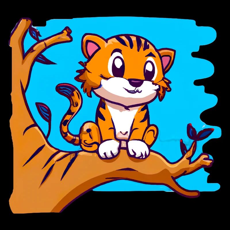 Tiger on a tree