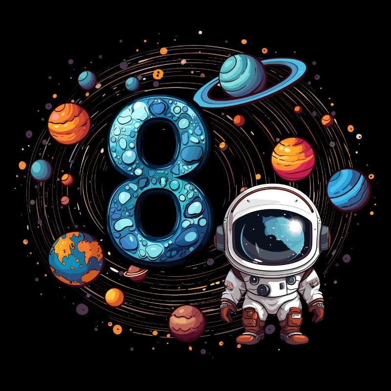 8. Geburtstag Astronaut Kosmonaut