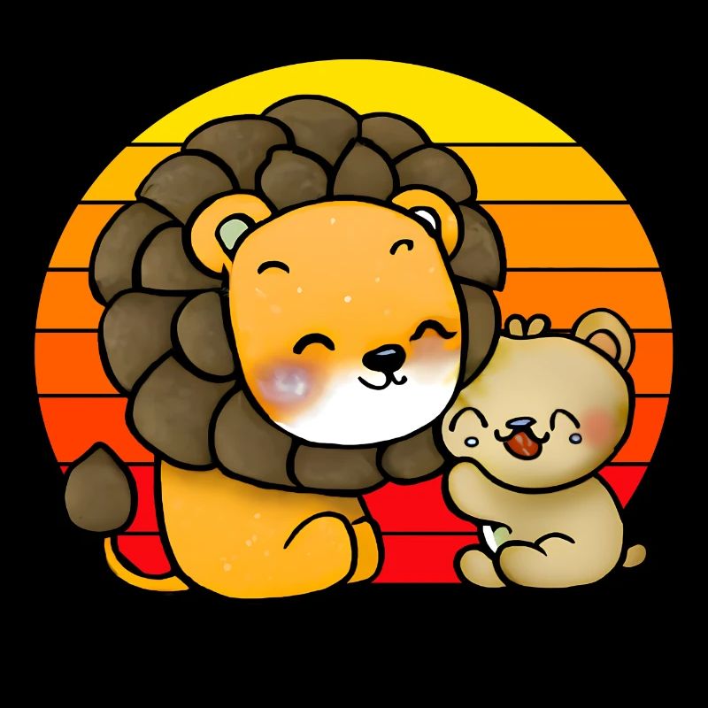 Löwe kuschelt Bär