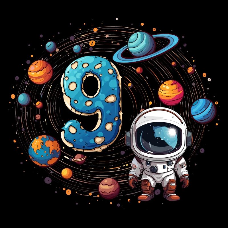 9. Geburtstag Astronaut Kosmonaut