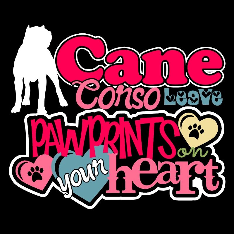 Love Cane Corso Pawprints On Your Heart